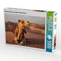 Produktbild: CALVENDO Puzzle Ruhendes Kamel in der W&uuml;ste, Wahiba Sands | 1000 Teile Lege-Gr&ouml;&szlig;e 64x48cm Foto-Puzzle f&uuml;r gl&uuml;ckliche Stunden