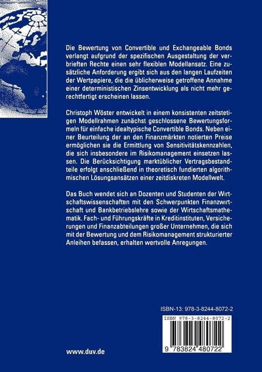 Produktbild: Die Bewertung von Convertible und Exchangeable Bonds bei stochastischer Zinsentwicklung