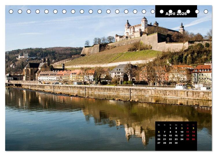 Produktbild: W&uuml;rzburg - Die Perle Unterfrankens (Tischkalender 2026 DIN A5 quer), CALVENDO Monatskalender