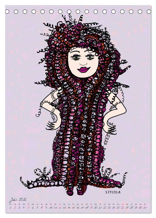 Produktbild: Die HAIRSTYLAS Trendfrisuren (Tischkalender 2026 DIN A5 hoch), CALVENDO Monatskalender