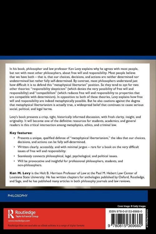 Produktbild: Free Will, Responsibility, and Crime