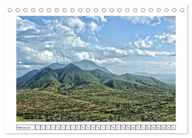Produktbild: Karibu - Landschaften in Kenia (Tischkalender 2026 DIN A5 quer), CALVENDO Monatskalender