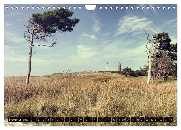 Produktbild: Fischland Dar&szlig; Zingst &ndash; Die Halbinsel an der Ostsee (Wandkalender 2026 DIN A4 quer), CALVENDO Monatskalender
