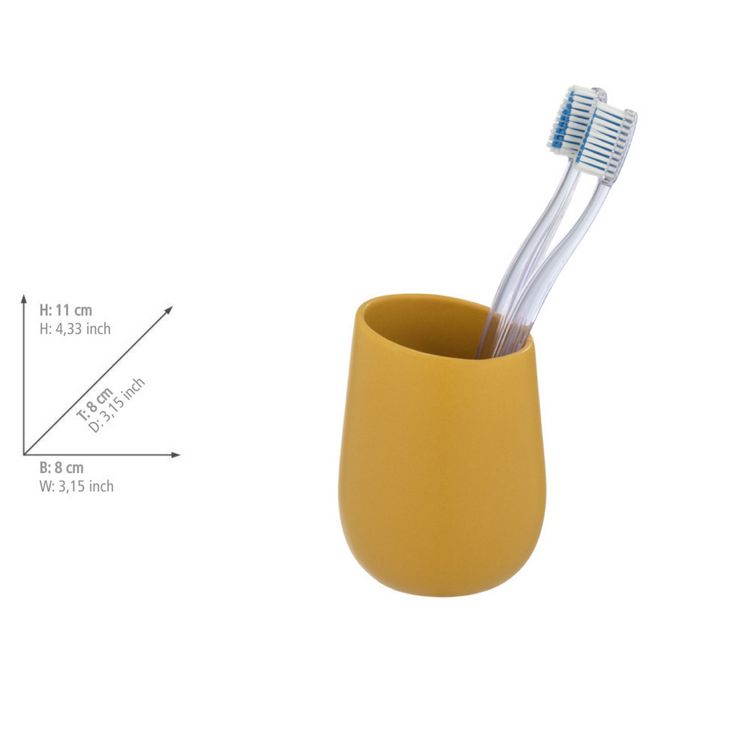 Produktbild: Waschtisch-Set Mod. Badi Gelb, 2-tlg., aus hochwertiger Keramik