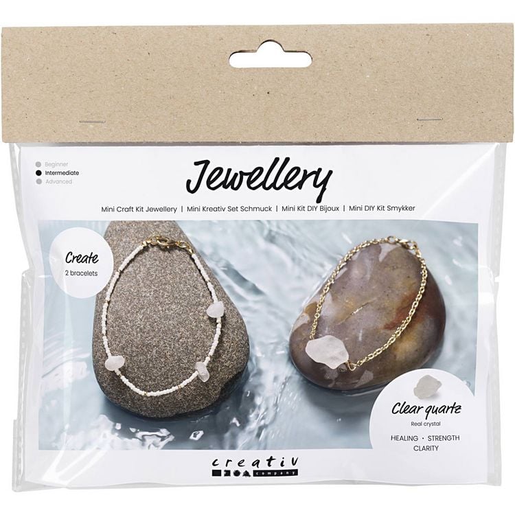 Produktbild: Creativ Company DIY Sets Beads Mini Kreativ Set Schmuck, Armband, aus Bergkristall, Kreativ Box