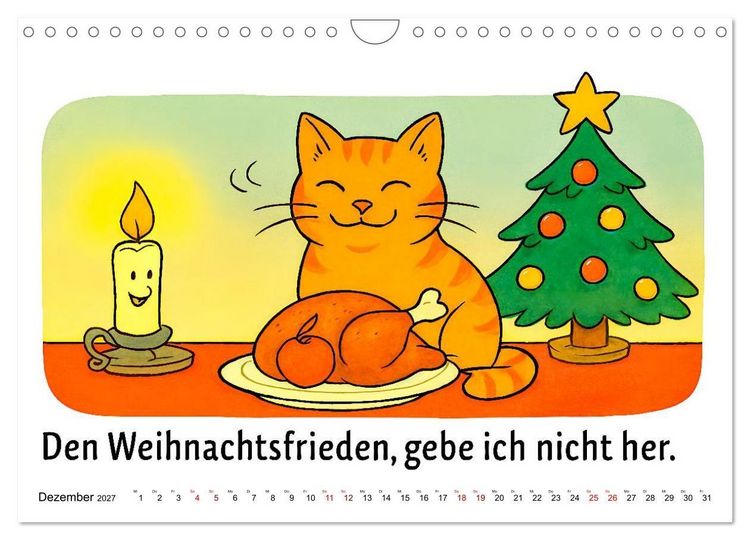 Produktbild: Freche Katzen - Humorvolle Spr&uuml;che und charmante Comics (Wandkalender 2027 DIN A4 quer), CALVENDO Monatskalender