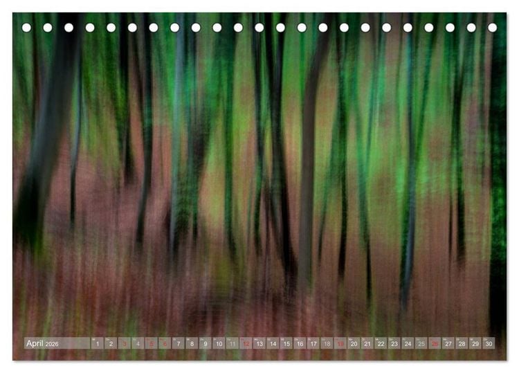 Produktbild: Atelier Wald - gemalt mit Licht (Tischkalender 2026 DIN A5 quer), CALVENDO Monatskalender