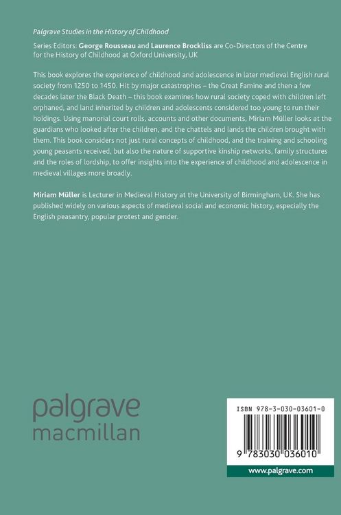 Produktbild: Childhood, Orphans and Underage Heirs in Medieval Rural England