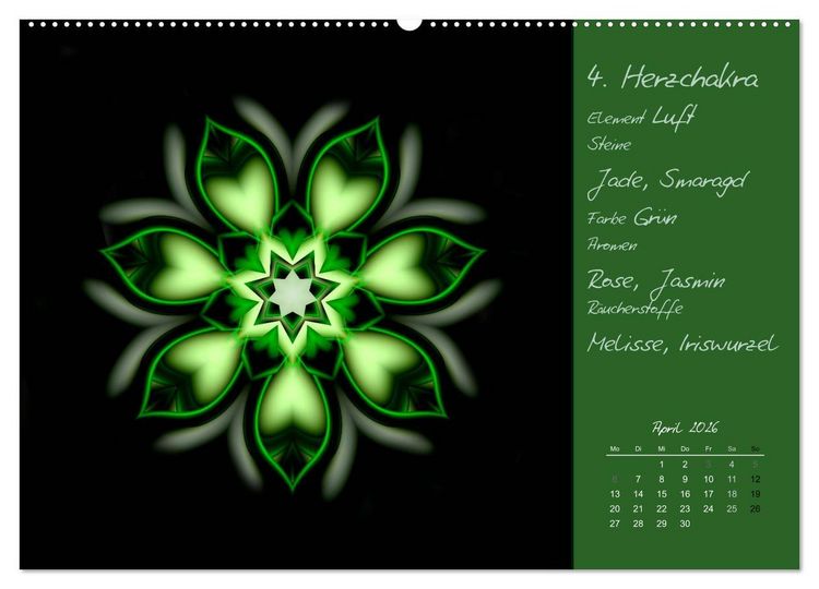 Produktbild: Kleine Chakrenlehre (Wandkalender 2026 DIN A2 quer), CALVENDO Monatskalender