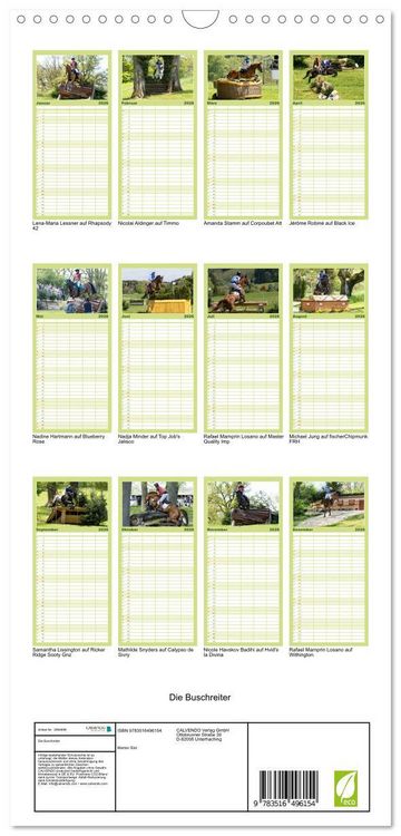 Produktbild: Familienplaner 2026 - Die Buschreiter mit 5 Spalten (Wandkalender, 21 x 45 cm) CALVENDO