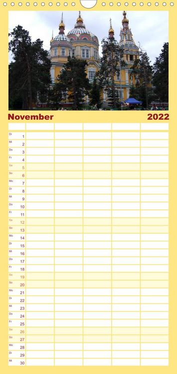 Produktbild: Familienplaner Kasachstan - Eine Bilder-Reise (Wandkalender 2022 , 21 cm x 45 cm, hoch)