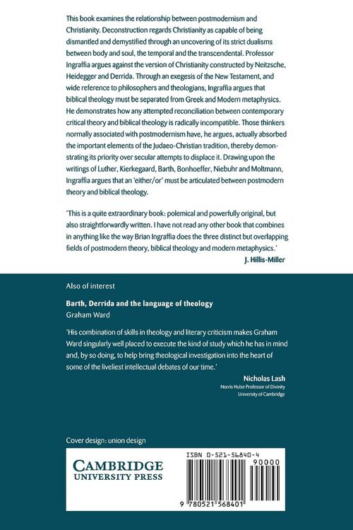 Produktbild: Postmodern Theory and Biblical Theology