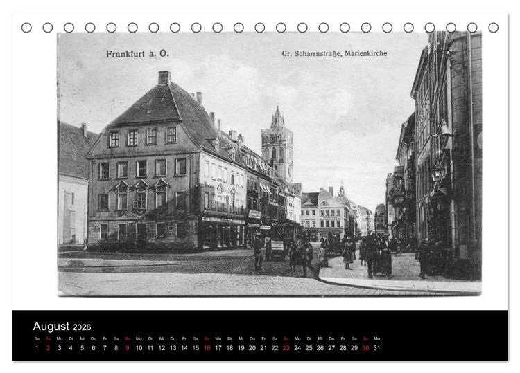 Produktbild: FFO-Geschichten. Historische Ansichtskarten aus Frankfurt (Oder) (Tischkalender 2026 DIN A5 quer), CALVENDO Monatskalender