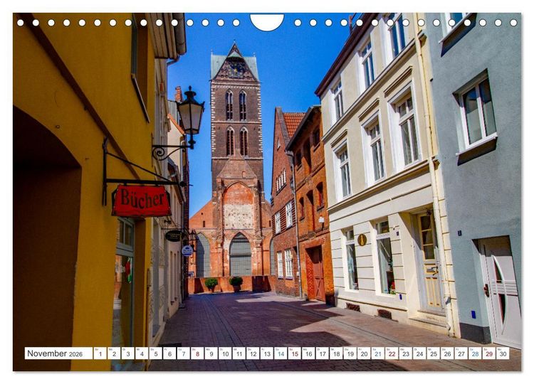 Produktbild: Wismar - Die Ostseeperle unter den deutschen Hansest&auml;dten (Wandkalender 2026 DIN A4 quer), CALVENDO Monatskalender