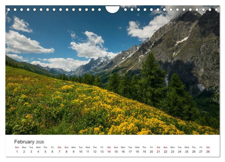 Produktbild: Aosta Valley and its nature (Wall Calendar 2026 DIN A4 landscape), CALVENDO 12 Month Wall Calendar