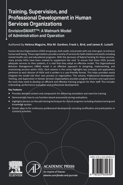 Produktbild: Training, Supervision, and Professional Development in Human Services Organizations
