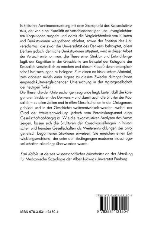 Produktbild: Die Entwicklung der Kausalit&auml;t im Kulturvergleich