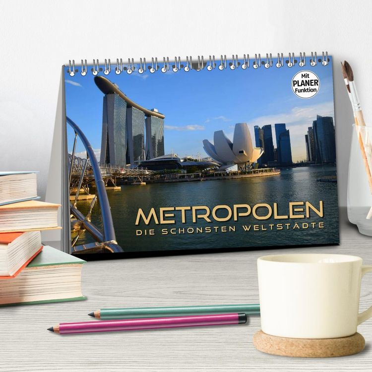 Produktbild: METROPOLEN - die sch&ouml;nsten Weltst&auml;dte (Tischkalender 2026 DIN A5 quer), CALVENDO Monatskalender