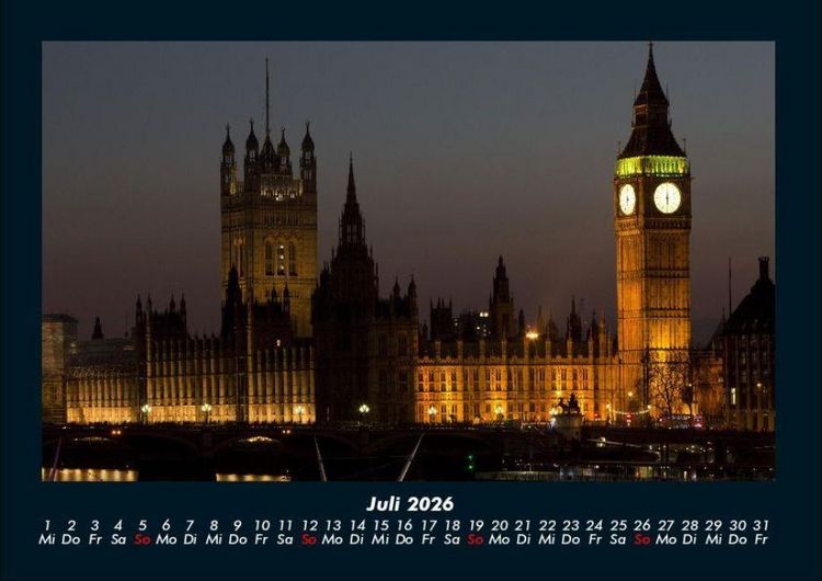Produktbild: London 2026 Fotokalender DIN A4