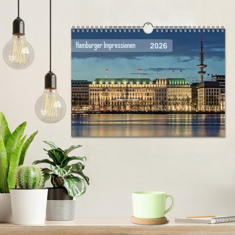 Produktbild: Hamburger Impressionen 2026 (Wandkalender 2026 DIN A4 quer), CALVENDO Monatskalender