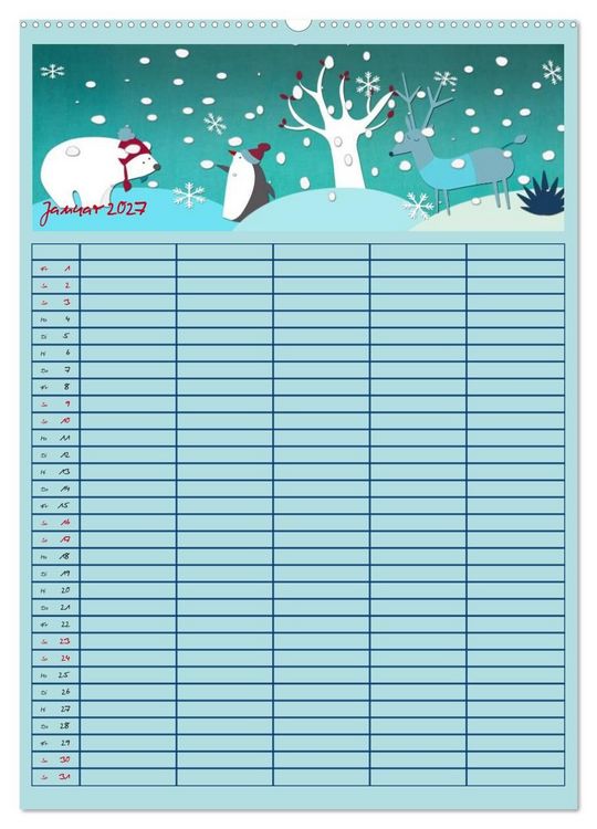 Produktbild: Unser buntes Familienleben (hochwertiger Premium Wandkalender 2027 DIN A2 hoch), Kunstdruck in Hochglanz