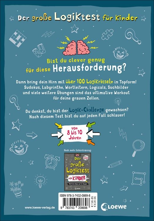 Produktbild: Der große Logiktest für Kinder - Bring dein Hirn in Topform!