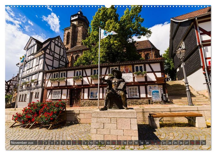 Produktbild: Ein Blick auf Homberg an der Efze in Farbe (Wandkalender 2026 DIN A2 quer), CALVENDO Monatskalender
