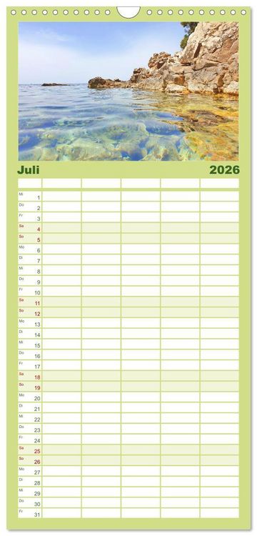 Produktbild: Familienplaner 2026 - Die Insel Cres - Raue Sch&ouml;nheit in Kroatien mit 5 Spalten (Wandkalender, 21 x 45 cm) CALVENDO