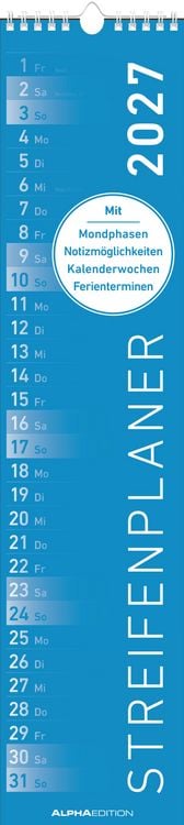 Produktbild: Streifenplaner BLAU 2027