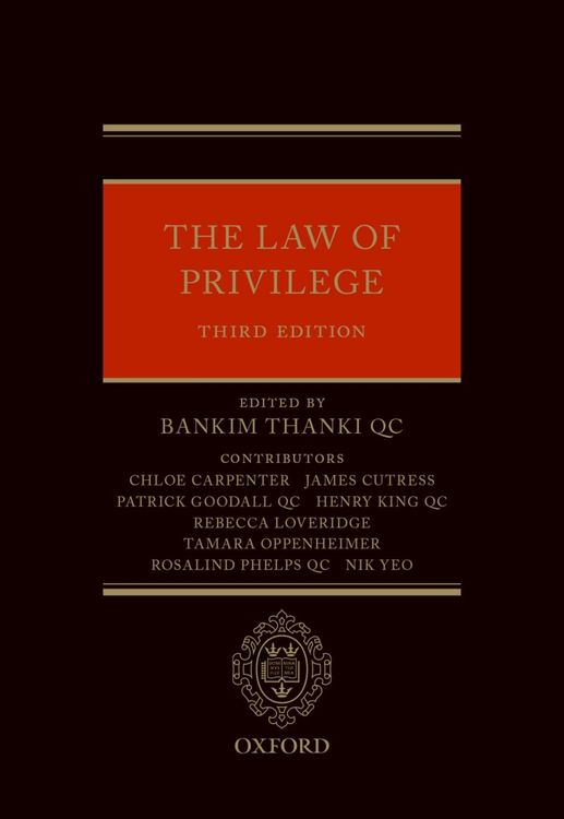Produktbild: The Law of Privilege