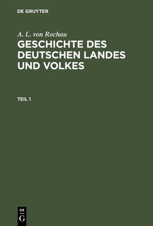 Produktbild: Geschichte des deutschen Landes und Volkes. Teil 1