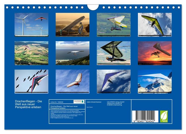 Produktbild: Drachenfliegen - Die Welt aus neuer Perspektive erleben (Wandkalender 2026 DIN A4 quer), CALVENDO Monatskalender