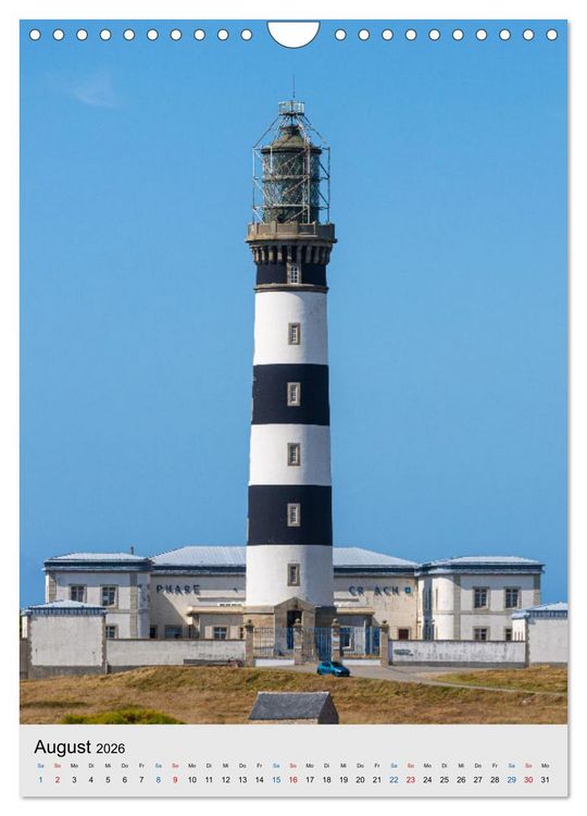 Produktbild: Phares Bretons Bretonische Leuchtt&uuml;rme (Wandkalender 2026 DIN A4 hoch), CALVENDO Monatskalender