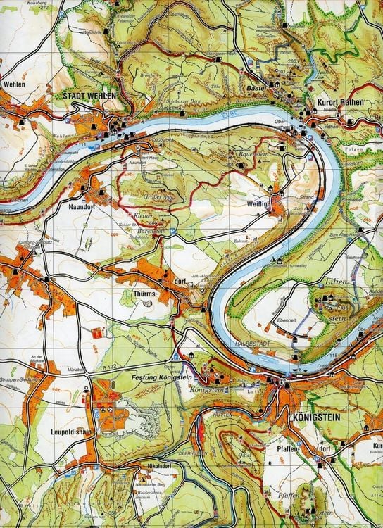 Produktbild: Gro&szlig;e Karte der S&auml;chsischen Schweiz 1:30000