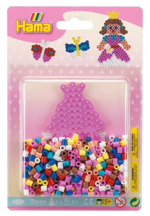 Produktbild: Hama 4181 - Bügelperlen inkl. Stiftplatte, Prinzessin, Midi, 450 Stück