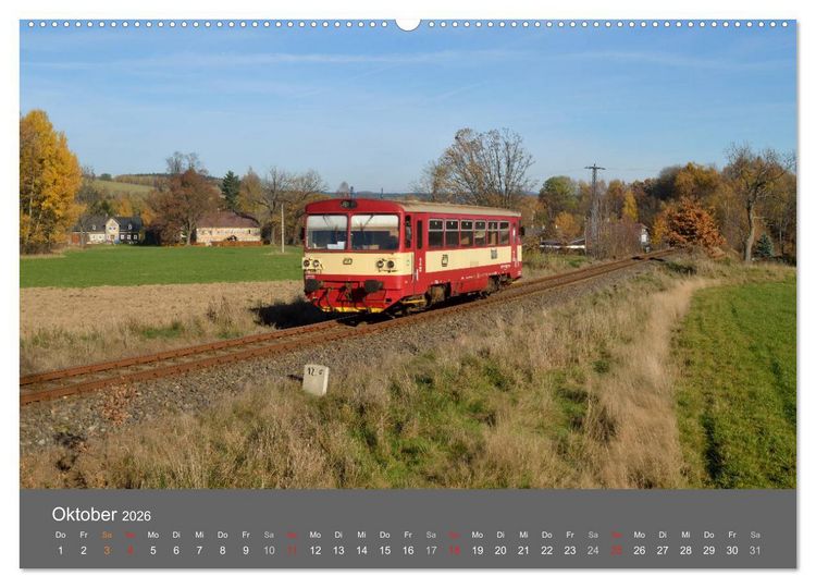 Produktbild: Eisenbahn Kalender 2026 - Oberlausitz und Nachbarl&auml;nder (hochwertiger Premium Wandkalender 2026 DIN A2 quer), Kunstdruck in Hochglanz