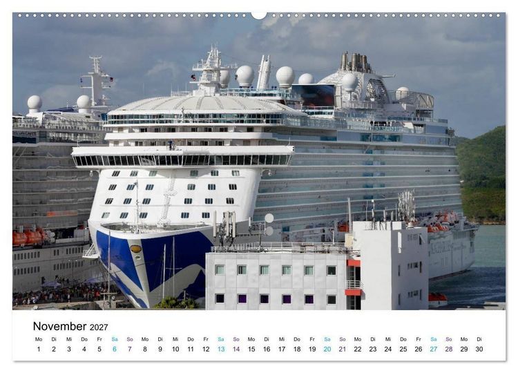 Produktbild: Riesen der Meere - Kreuzfahrtschiffe (hochwertiger Premium Wandkalender 2027 DIN A2 quer), Kunstdruck in Hochglanz