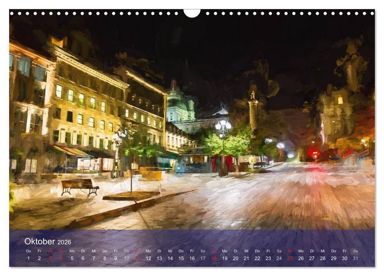 Produktbild: Montreal bei Nacht (Wandkalender 2026 DIN A3 quer), CALVENDO Monatskalender