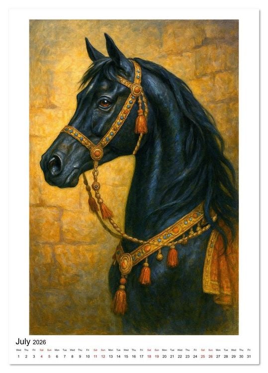 Produktbild: Enjoy Arabian Horses (Desk Calendar 2026 DIN A5 portrait), CALVENDO 12 Month DeskCalendar