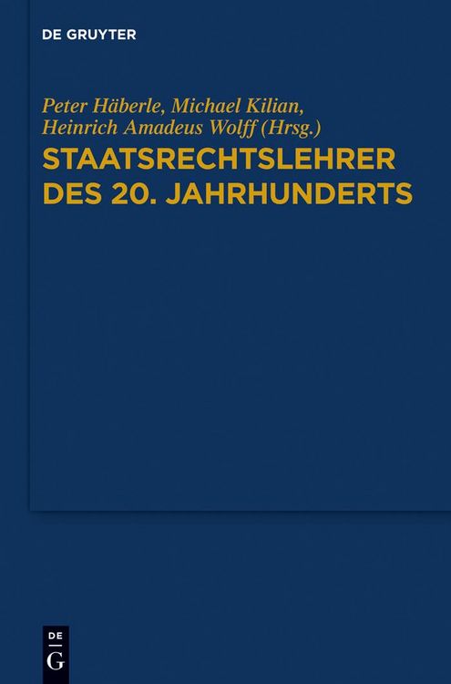 Produktbild: Staatsrechtslehrer des 20. Jahrhunderts