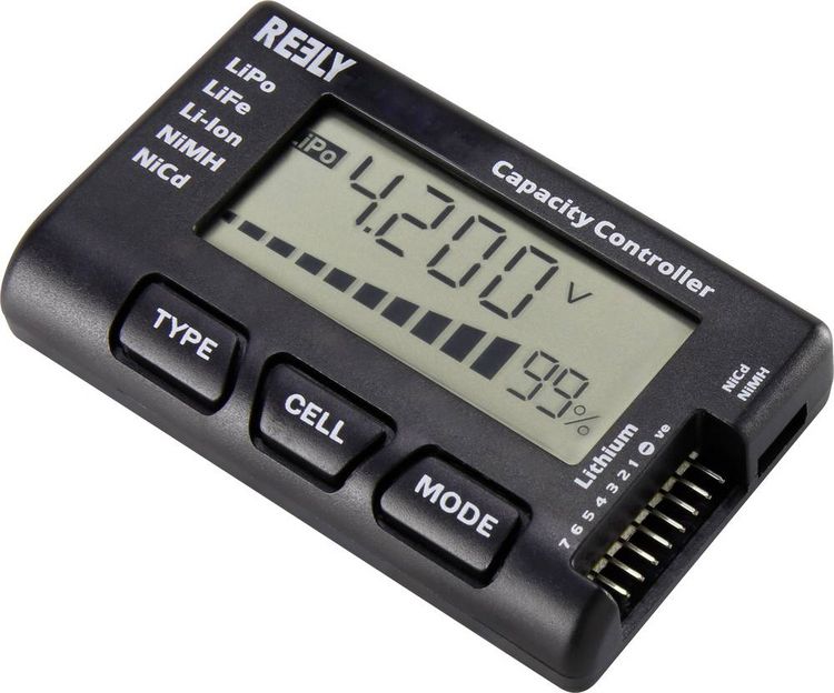 Produktbild: Reely LiPo-Checker geeignet f&uuml;r Batterie-Zellen: 2 - 7 1 St. RE-6546762