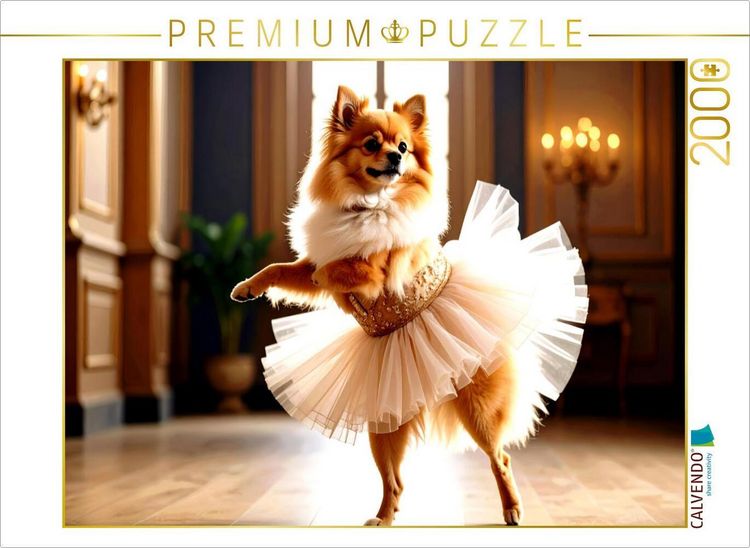 Produktbild: CALVENDO Puzzle Wenn dein Hund das Tanzen entdeckt | 2000 Teile Lege-Gr&ouml;&szlig;e 90x67cm Foto-Puzzle f&uuml;r gl&uuml;ckliche Stunden