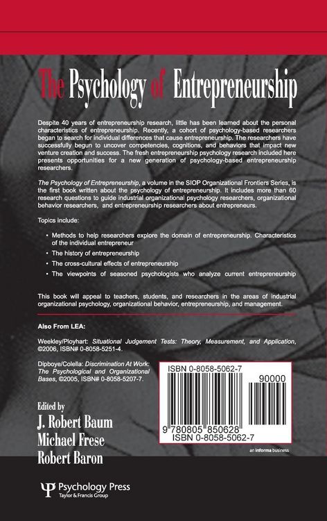 Produktbild: The Psychology of Entrepreneurship