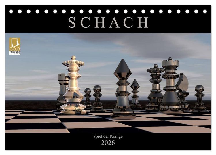 Produktbild: SCHACH - Spiel der K&ouml;nige (Tischkalender 2026 DIN A5 quer), CALVENDO Monatskalender