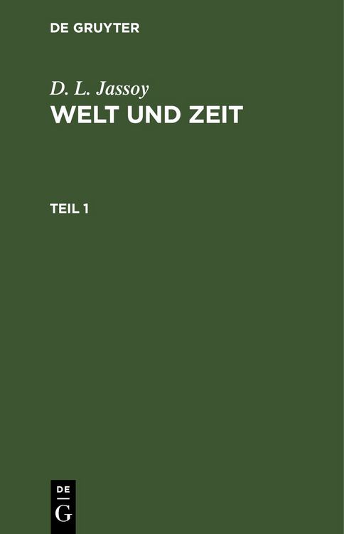 Produktbild: Welt und Zeit. Teil 1