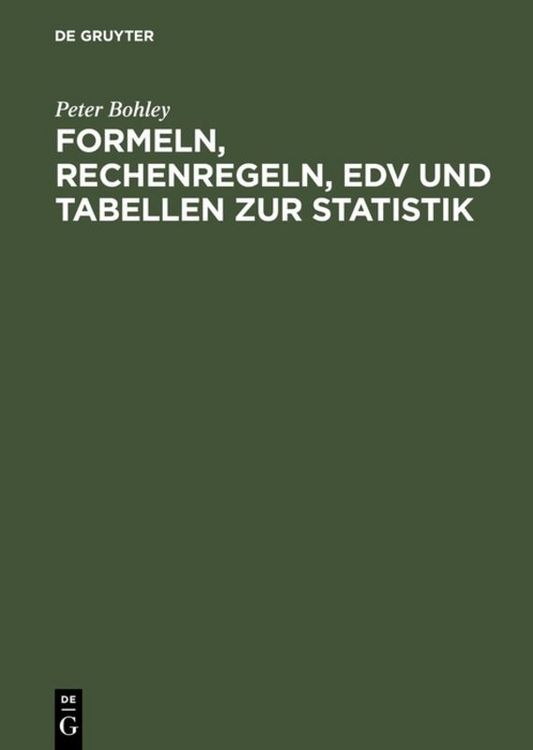 Produktbild: Formeln, Rechenregeln, EDV und Tabellen zur Statistik