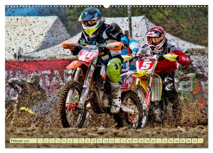 Produktbild: Motocross - so cool (Wandkalender 2026 DIN A2 quer), CALVENDO Monatskalender
