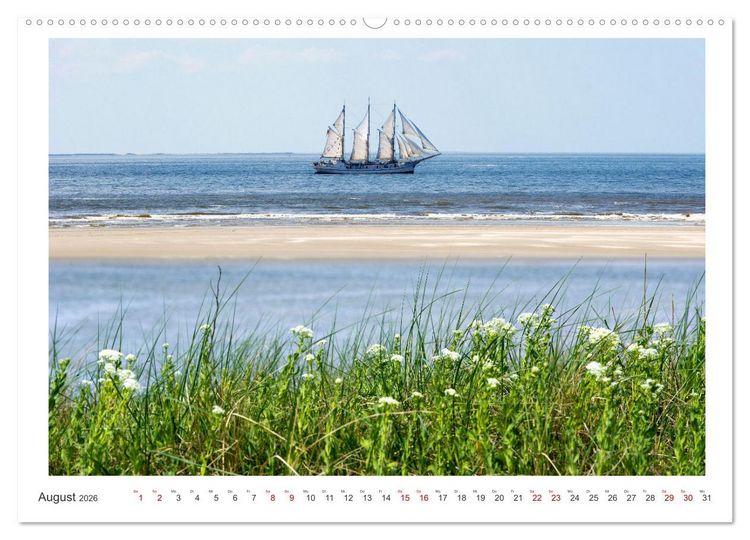 Produktbild: Buntes und bl&uuml;hendes Borkum (Wandkalender 2026 DIN A2 quer), CALVENDO Monatskalender