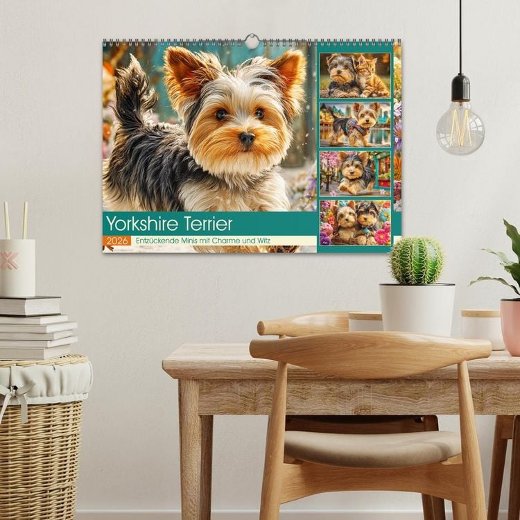Produktbild: Yorkshire Terrier. Entz&uuml;ckende Minis mit Charme und Witz (Wandkalender 2026 DIN A3 quer), CALVENDO Monatskalender