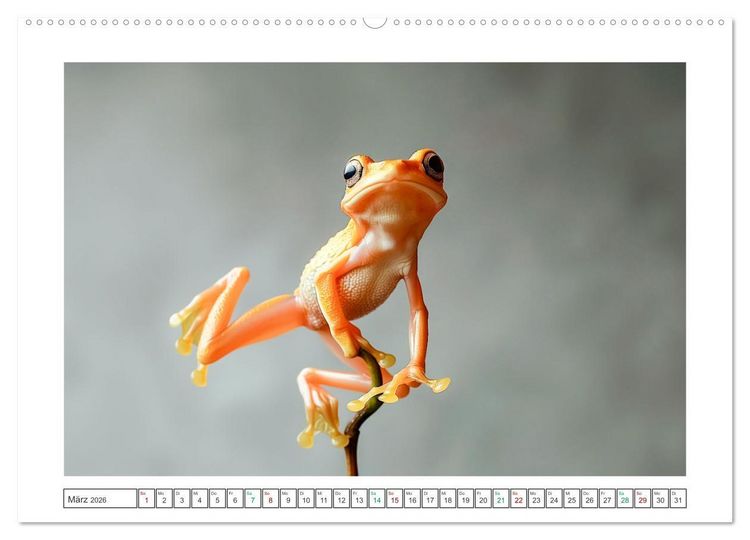 Produktbild: Lustige Amphibienbande (hochwertiger Premium Wandkalender 2026 DIN A2 quer), Kunstdruck in Hochglanz